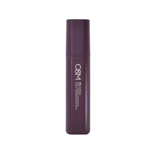 O&M PS Hair Spray Heat Protectant, Curly Hair Products, Hydrates & Strengthens, UV Protection Hairspray, Fights Frizz, Locks in Moisture, Vegan, Non-Toxic, Shine Enhancer Spray, 150ml