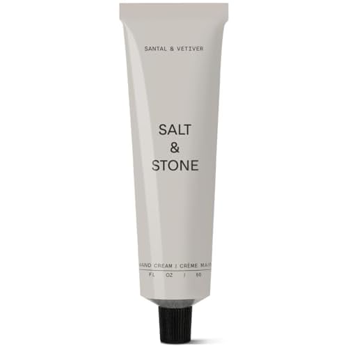 Salt & Stone Hand Cream for Women & Men | Santal & Vetiver | Hydrates, Nourishes & Softens Skin | Restores Dry Cracked Hands | Fast-Absorbing | Cruelty-Free & Vegan (2 fl oz)
