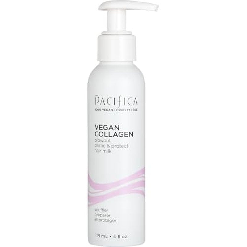 Pacifica Heat Protection Spray for Hair - Vegan Collagen Blowout Prime & Thermal Protection Hair Milk - Blow Dry Spray - for Curly, Wavy & Straight Hair - Vegan & Cruelty-Free Dermatologist Tested