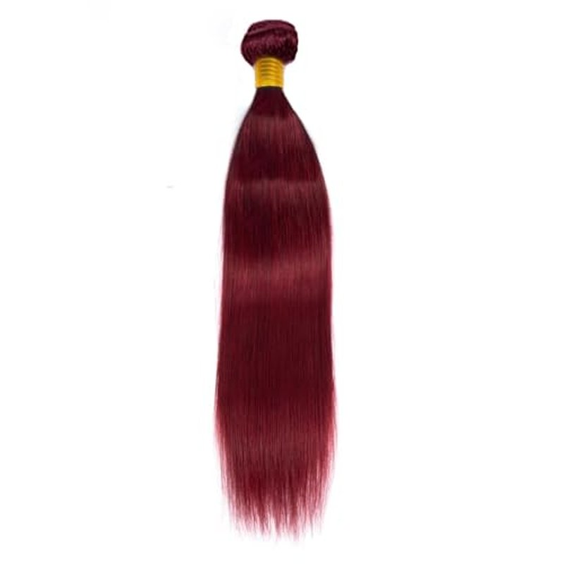 Augfst Brazilian Virgin Human Hair Bundles Burgundy 99J Straight Wave Bundles Human Hair 24 26 28 inch Unprocessed Brazilian Wine Red Quick Weave Hair for Black Women