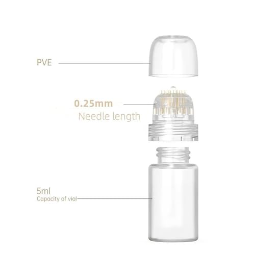 Serum Applicator Hydra Roller Derma Stamp 0.25mm - 20 Titanium Microneedling Roller Stamp (Serum is Not Included)