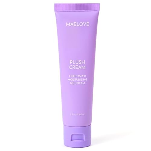 MAELOVE Plush Cream Light-as-Air Gel Moisturizer, Hydrating with Squalane and Hyaluronic Acid, For Sensitive Skin, Made in USA