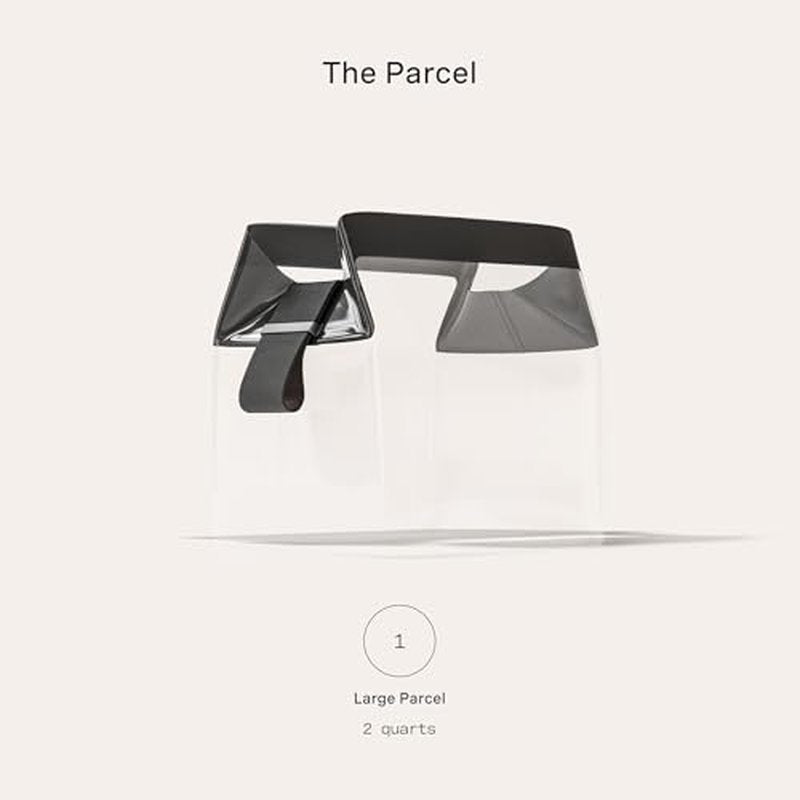 Cadence Parcel - Clear Kit with Magnetic Closure - Durable and Leak-Resistant Travel Toiletry Kit - Modular Design - Hygiene Bag for Travel Essentials - 2 Qt - Ink
