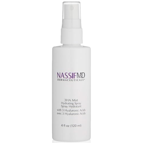 NassifMD 3HA Instant Hydrating Facial Mist - Contains 3 Types of Hyaluronic Acid to Keep Your Face Refreshed and Hydrated, Decreases Look of Skin Puffiness, Dark Circles and Fine Lines