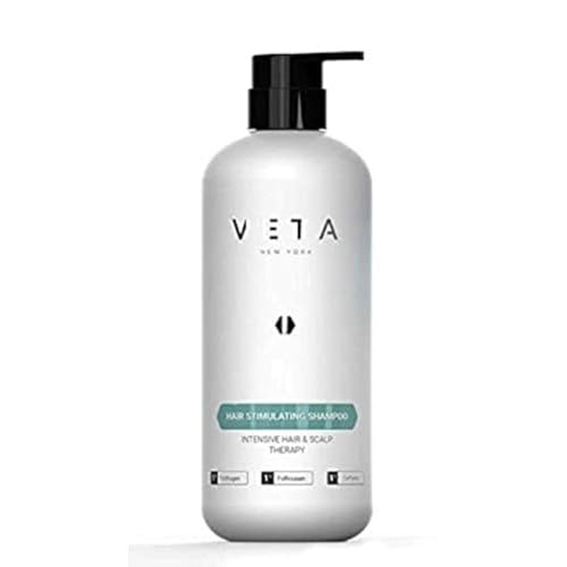 Stimulating Shampoo for Hair Growth. Drug-Free Treatment with Trichogen and Follicusan for Men and Women - 27 fl. oz - Veta