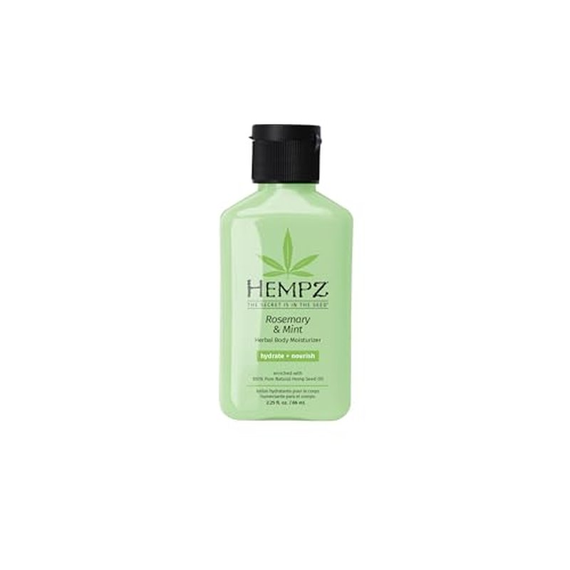 HEMPZ Herbal Body Moisturizer, Rosemary & Mint Travel Mini 2.25 Oz ? Hydrating Lotion Rich with Minerals, Vitamin C, & Hempseed Oil to Nourish & Repair Extremely Dry or Sensitive Skin, for Women & Men