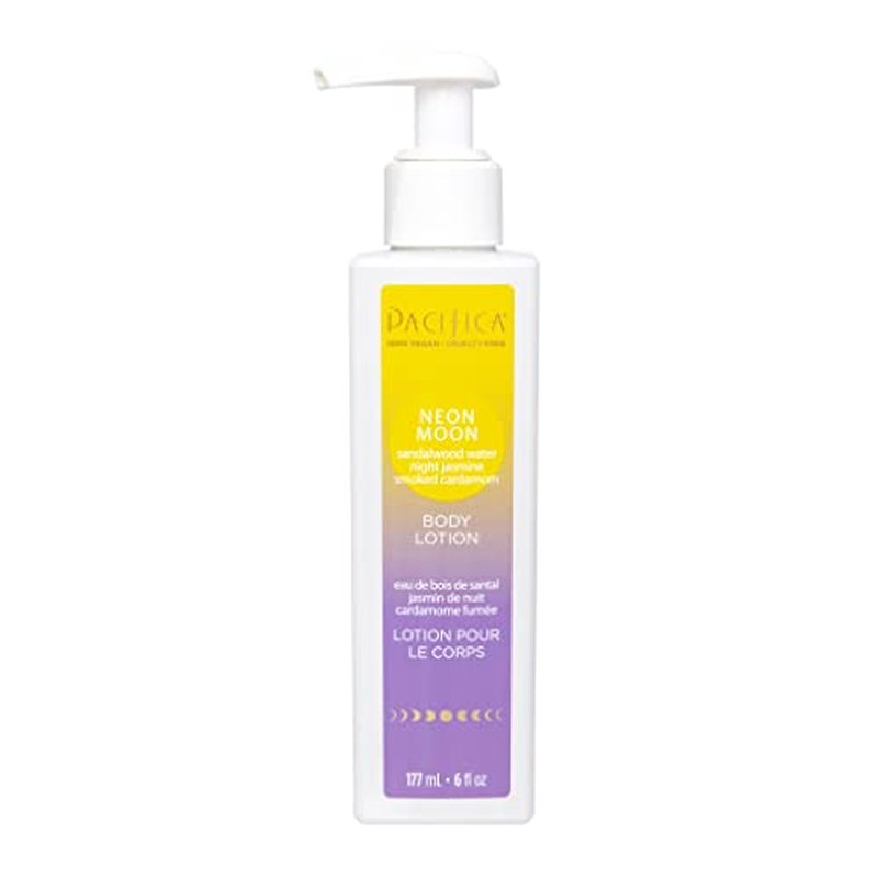 Pacifica Neon Moon Body Lotion ? Alluring Sandalwood, Jasmine & Cardamom Scent, Lightweight Hydrating Lotion with Shea Butter & Avocado Oil, Nourishing Non-Greasy Moisturizer, Vegan & Cruelty-Free