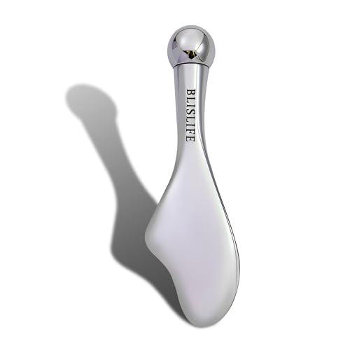 Mini Eye Care Stick, Facial Roller to Eliminate Eye Puffiness, Lighten Wrinkles, Gua Sha Beauty Skin Care Tool, On-The-go Facial Care Massager for Women (Zinc Alloy)