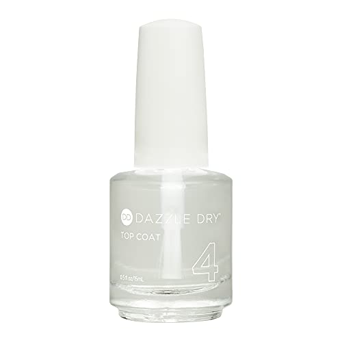 Dazzle Dry Top Coat - Step 4 - A Quick Dry Top Coat Nail Polish - A Gel Nail Polish Top Coat Alternative for Long-Lasting, Non-Toxic Manicures (0.5 fl oz)