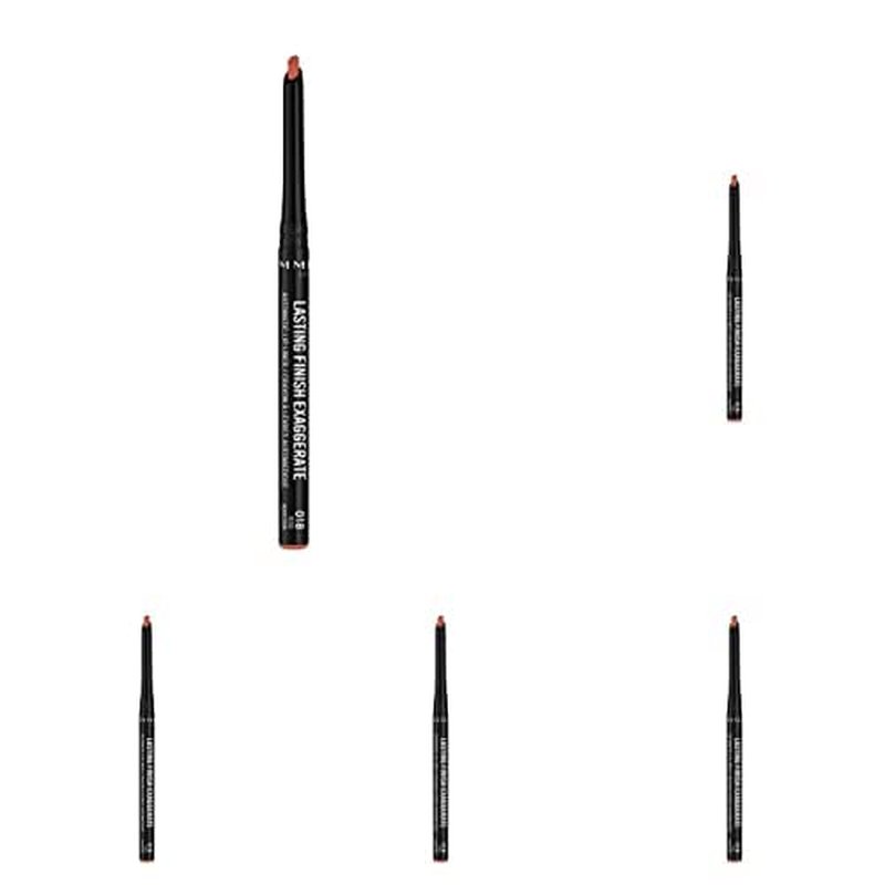 Rimmel Automatic Lip Liner - Lasting Finish in 18 Rose Addiction | Pack of 5