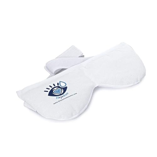 Heated Eye Mask - Soothing Warm & Cold Compress for Temporary Relief of Irritated Eyes, Dryness, Crusty Eyelids, Eyelid Bumps - Reusable, White, Silica Bead, Therapy Mask