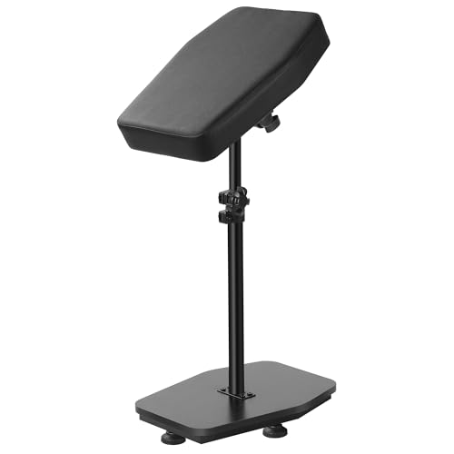 POARMEEY Tattoo Arm Rest Stand Adjustable Height and Tilt Black Leather Pad Professional Heavy Equipment for Tattoo Studio