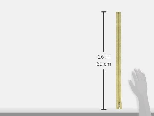 COATS & CLARK 9"-Gold Coats Fashion Metallic Closed Bottom Zipper