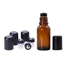 Stainless Steel Roller Tops - 8 Pack with Caps | Fits 11mm Neck Opening, Leak-Proof & Rust-Resistant for Essential Oil Bottles