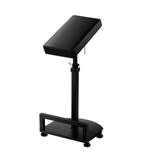 POARMEEY Adjustable Tattoo Arm Rest, Black Metal Stand with Padded Cushion, Height Adjustable Support