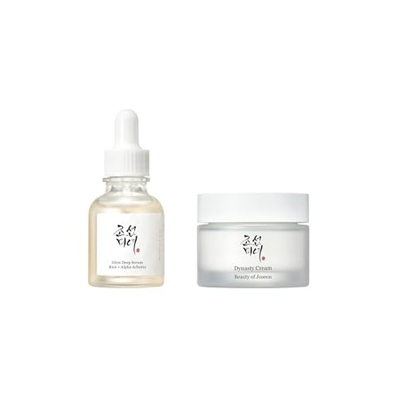 Glow Deep Serum with Rice & Alpha-Arbutin + Dynasty Cream Moisturizer | Korean Skincare Set (30ml + 50ml)