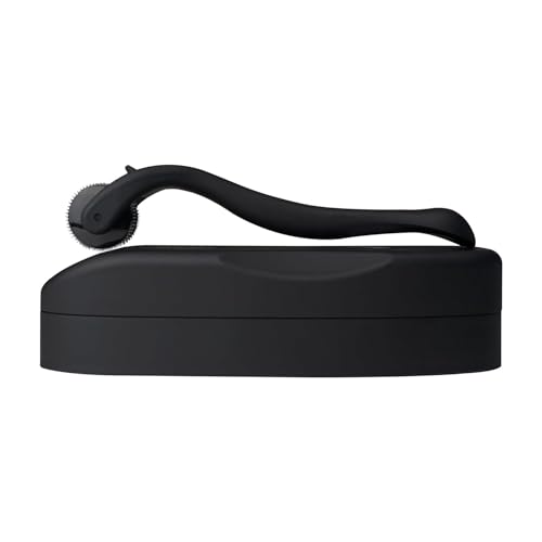 Koi Beauty Derma Roller Titanium Microneedle Roller, 540 Microneedling Roller for Men Women Face Scalp, Beard Roller for Men, Premium Micro Needling Roller Matte Black