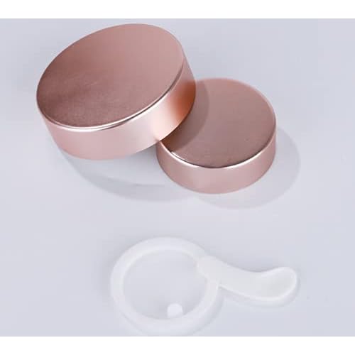 10 Packs 5g/5ml Empty Sample Jars Pink Glass Cosmetic Jar Pot Bottles with Rose Gold Lids Cosmetic Container Refillable Eye Cream Jar Pot Vials for Makeup Lotion Face Eyeshadow Lip Balms