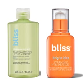 Bliss Niacinamide Toner & Vitamin C Serum Duo | Pore Minimization & Skin Brightening - Vegan & Cruelty-Free