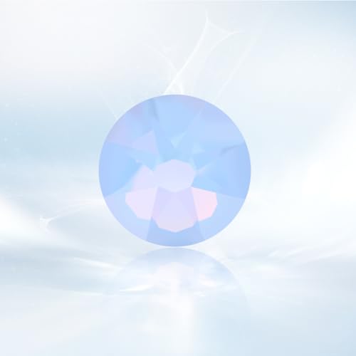 Novani Blue Opal Rhinestones 1440pcs Flat Back Round Rhinestone Style 2088 Sparkly Crystal Gemstones for Nail Art and Crafting SS20,4.6-4.8mm