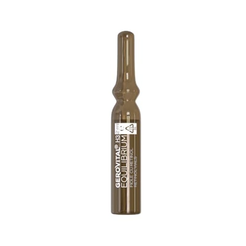 GEROVITAL EQUILIBRIUM Face Serum with Retinol, Moisturizer Face Serum, Improves Skin Elasticity, Professional Line for Beauty Salons, 20 Vials