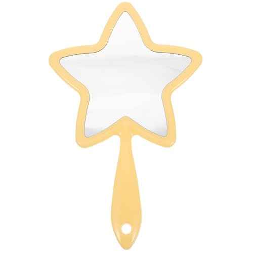 minkissy Portable Star Handheld Makeup Mirror with Elegant Handle for Travel and Home Use Perfect for Makeup Application and Personal Care
