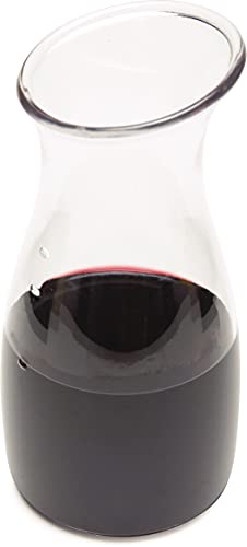 Carlisle FoodService Products 7090207 Cascata Carafe Juice Jar Beverage Decanter Only, Plastic, 1 L, Clear