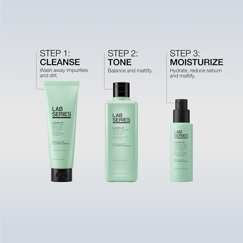 Lab Series Men's Clear LS Deep Pore Purifying Face Wash with Salicylic Acid - Cleanser Suitable for Acne Prone Skin - Skin Care for Men - Dermatologist Tested