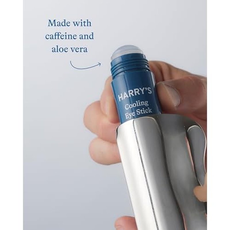 Harry's Cooling Eye Kit for Men - Gua Sha Depuffing Facial Massage Tool and 2 Cooling Eye Sticks