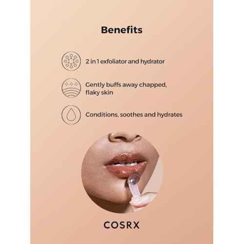 COSRX Lip Care Balm for Dry Chapped Lips, Enriched with Shea Butter, Sleeping Mask, Korean Skin Care, Animal Testing-Free, Artificial Fragrance-Free, Parabens-Free (Lip Scrub)