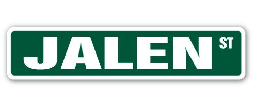 Jalen Street Sign Childrens Name Room Sign | Indoor/Outdoor | 18" Wide