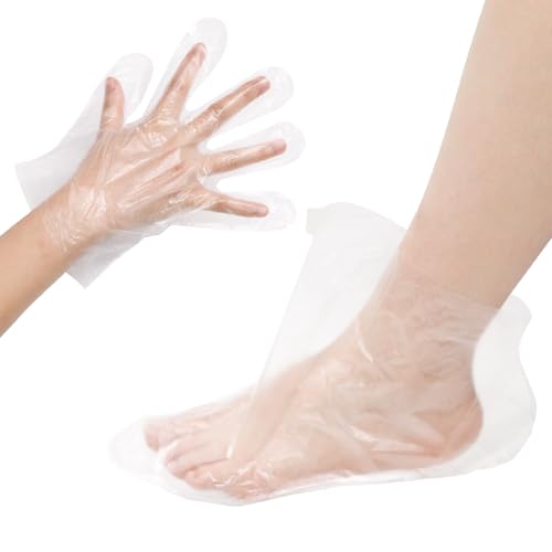200 PCS Disposable Paraffin Wax Liners for Feet and Hand, Plastic Hand and Foot Bags Hot Wax Therapy