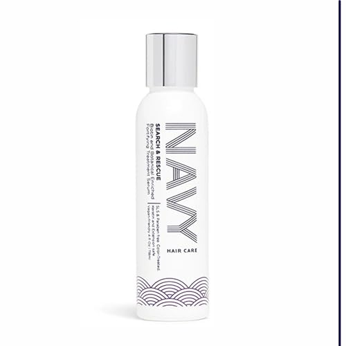 NAVY Hair Care Search & Rescue Fortifying Treatment Serum | Biotin-Enriched Botanical Blend with Chamomile Extract, Coconut & Rosehip Oil | Strengthens, Nourishes & Promotes Hair Growth | 4 oz