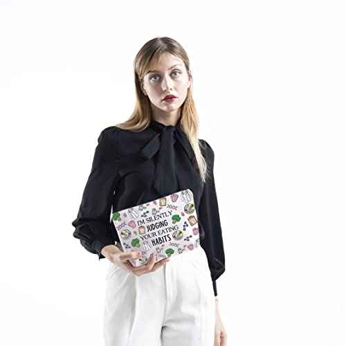 TSOTMO Dietitian Thank You Gift Medical Cosmetic Bag I'm Silently Judging Your Eating Habits Zipper Makeup Bag (JUDGING HABITS)
