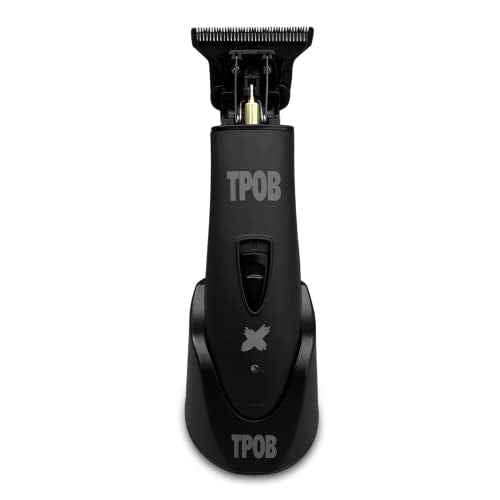 TPOB Ghost X Beard Trimmer Hair Clippers for Men, Professional Hair T-Blade Trimmer Cordless Rechargeable Edgers Clippers Electric Beard Shaver (Ghost X Blackout)