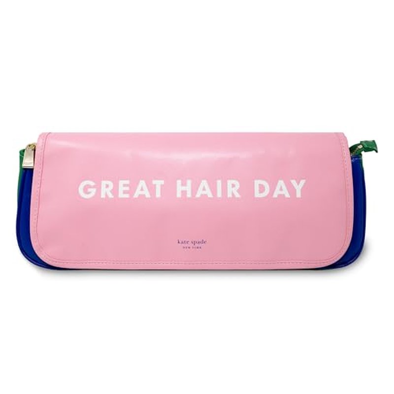 kate spade new york Hair Styling Tools Organizer, Compact Hairstylist Travel Bag, Great Hair Day