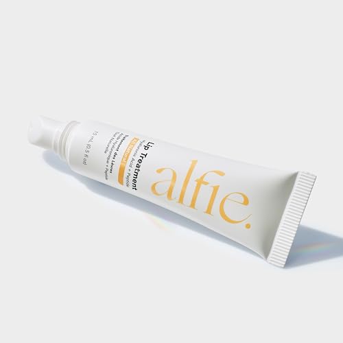 Alfie Hyaluronic Acid Lip Booster -Natural Flavor -15ml/0.5 Fl. Oz -Peptide Lip Treatment -Lip Plumper and Filler -Lip Serum and Moisturizer -Lip Volume Hydrating Treatment -Vegan Friendly, Non-Toxic