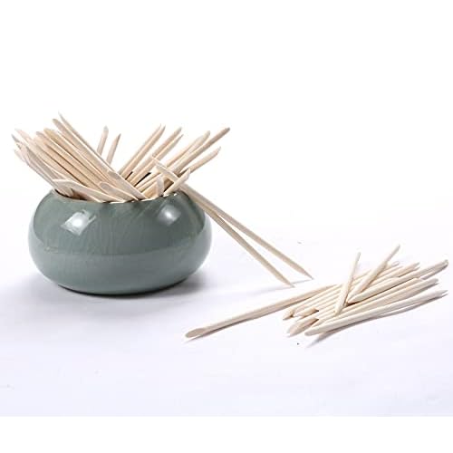 100Pcs Orange Wood Sticks for Nails, HOOMBOOM Double Sided Cuticle Pusher Remover Nail Art Manicure Pedicure Tool for Manicure Pedicure