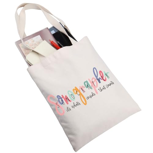 JNIAP Sonographer Makeup Bag Sonographer Gifts Ultrasound Tech Gifts Radiologist Zipper Bag Radiology Graduation Gift (Sonographer TG)