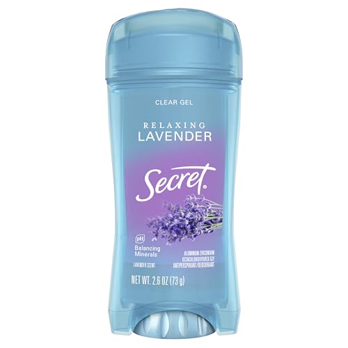 Secret Fresh Antiperspirant Deodorant for Women, 72hr Breathable Sweat & Odor Protection, Instant Freshness & Gentle, PH Balancing Minerals, Clear Gel, Relaxing Lavender Scent, 2.6 oz