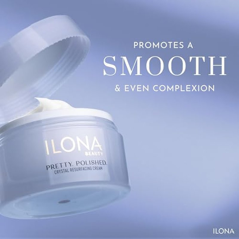 ILONA Pretty Polished Crystal Resurfacing Cream ? 2022 New You Beauty Award Winner | Luxury Microdermabrasion Face Polish with Lactic Acid & Micro Crystals for Smooth, Radiant Skin, 1.7 oz.