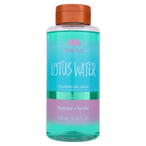 Tree Hut Lotus Water Foaming Gel Wash, Hydrating & Moisturizing Body Wash with Shea Butter & Nourishing Essential Oils, Daily Cleanser for Soft Smooth Skin, 18 fl oz