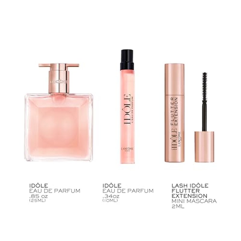 Lanc?me Id?le Traveler Gift Set - Id?le Eau De Parfum Spray 0.85 fl. Oz, Travel size Id?le Eau De Parfum Spray 0.34 fl. Oz, Flutter Extension Mascara 0.06 fl. oz. - Limited Edition
