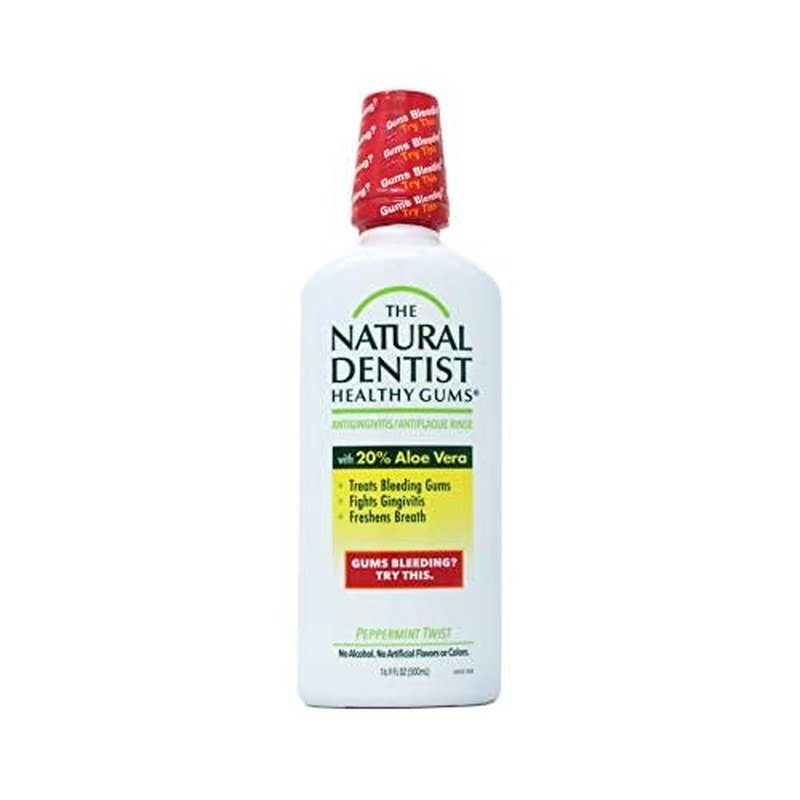 Natural Dentist Healthy Gums Antigingivitis Mouthwash in Peppermint Twist - for When You See Pink in Your Sink