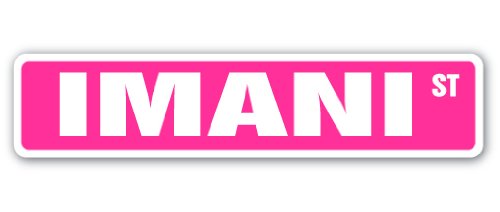 Imani Street Sign Childrens Name Room Sign | Indoor/Outdoor | 18" Wide