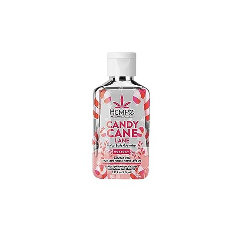 Hempz Limited Edition Peppermint Candy Cane Herbal Body Lotion Moisturizer (2.25 Oz) ? Holiday Body Lotion for Women or Men with Dry or Sensitive Skin - Hydrating Face Moisturizer for Daily Radiance