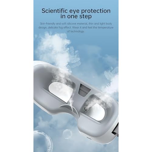 Eye Steamer for Dry Eye, Steam Therapy Mask 2 Levels, Adjustable Steam Eye Massager with Heat, Smart Hot & Cold Nano Mist Eye Moisturizing, Gifts for Women Men Mom Dad