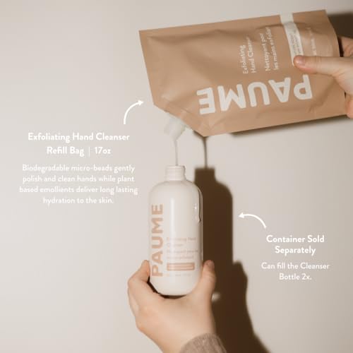 PAUME Exfoliating Hand Cleanser, Silicon Free, Paraben Free, Vegan, Exfoliating Soap with Essential Oils, Hydrating Hand Soap for Gentle Cleanse (17 Fl Oz)