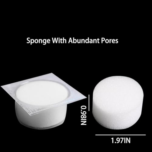 Dip Foam,Professional 24Pcs Tattoo Dip Foam Rinse Cup Disposable Dip Clean Foam Cup Caps Cartridge Dip Foam Cleaning Supplies for Tattoo Needle (Black)