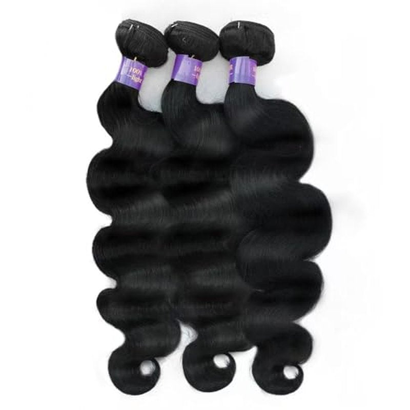 Body Wave Bundles Human Hair 20 22 24 Inch 12A Grade 100% Unprocessed Brazilian Virgin 3 Bundles Human Hair Natural Black